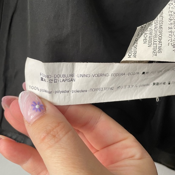 Zara TRF Faux Leather Cropped Moto Jacket Size xSmall - Picture 11 of 12